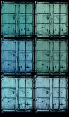 Fototapete mit Containern Blau ,Illustration 2,70 x 1,59 m 