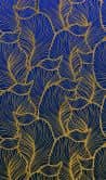 Fototapete mit abstraktem Blattmotiv Blau, Gelb ,Floral 2,70 x 1,59 m 