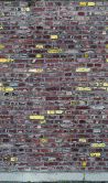 Fototapete mit Steinmauer als used look Rot ,Steinoptik 2,70 x 1,59 m 