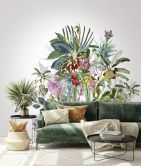 Fototapete Motivtapete Tropischer Botanical Mix mit exotischen Pflanzen 3,4 x 2,65 m 