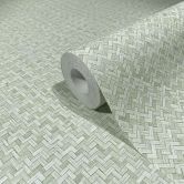 Grafisk tapet, non-woven tapet Flora grøn 