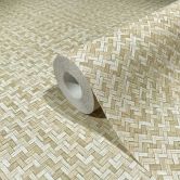 Vliestapete in Fischgratmuster und Holzoptik beige Grafisch 