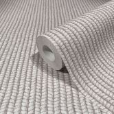Vliestapete in gewebter Optik grau, beige Grafisch 