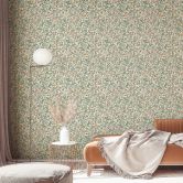 Vliestapete Blumen, Blattmotiv Floral Natur in Weiß 