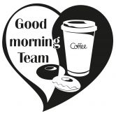 Muursticker Good Morning Team 