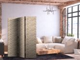 Paravent, Raumteiler freistehend, Trennwand - Beige Nature of the Forest 