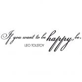 Sticker mural - If you want to be happy, be 