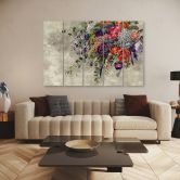 Leinwandbild 5 teilig, Blumenstrauß 