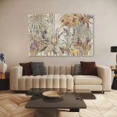 Leinwandbild 5 teilig, Mosaik -Dschungel 