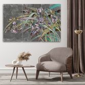 3-delige canvas print, Iris bloemen in de wind 