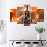 Leinwandbild 5 teilig, Buddha Abstrakt 