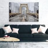 Leinwandbild 3-teilig, Brooklyn Bridge Stadt New York 