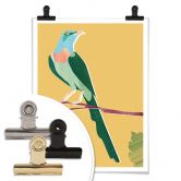 Poster Goed Blauw - Tropischer Vogel 