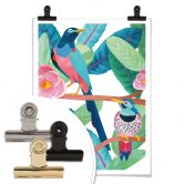 Poster Goed Blauw - Vögel im Frühling 