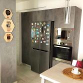 Hexagon - Holz Birke-Furnier Fredriksson - Life happens Coffe helps 