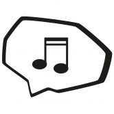 Muursticker Muziekwolkje 