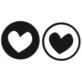 Wandtattoo Two Hearts 