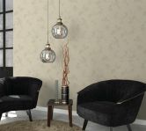Vliestapete Blätter Floral Natur, Klassisch in Beige  