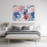 Leinwandbild, Pastell Peonien Blumen Natur 