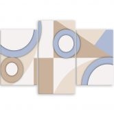 Leinwandbild 3 teilig, Geometrische Abstraktionsformen 