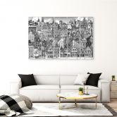Leinwandbild 5 teilig, Fröhliche Stadt 