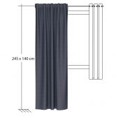 Homing Fertigschal mit verdeckten Schlaufen Allen graphit -  2,45 x 1,4 m 