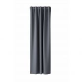 Homing Samtvorhang mit verdeckten Schlaufen Velia grau -  2,45 x 1,4 m 