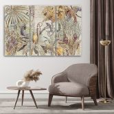 Leinwandbild 3 teilig, Mosaik -Dschungel 