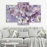 Impression sur toile en 3 parties, fleur d'iris 