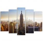 Leinwandbild 5 teilig, New York Manhattan Stadt 