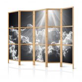 Japanischer Paravent, Raumteiler freistehend, Trennwand - Hope in the Clouds 