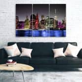 Leinwandbild 3-teilig, Architektur Skyline New York  
