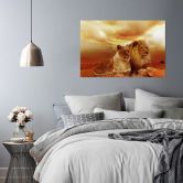 Canvasbillede, Et par løver 