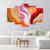 Leinwandbild 5 teilig, Bunte Abstraktion 