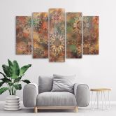 Leinwandbild 5 teilig, Mosaik der Sterne 