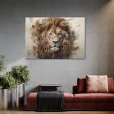 Leinwandbild, Löwe Tier Afrika 