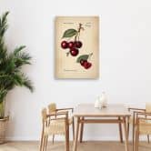 Leinwandbild Obst Weinlese Kirsche 