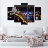 Canvasdoek 5-delig, Dombrug van Keulen, 