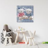 Leinwandbild, Zwei Teddybären 