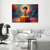 Canvasbillede, Abstrakt giraf 