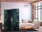 Paravent, Raumteiler freistehend, Trennwand - Oriental Carpet: Emerald Ornaments and Rubbed Patterns 