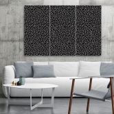 Leinwandbild 3 teilig, Leopard Leopard Pelfpatches Muster 