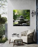 Leinwandbild Steine Zen Natur 