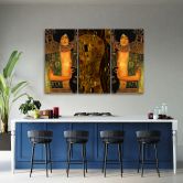 Leinwandbild 3 teilig, Judyta mit dem Kopf von Holofernes 