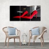 Leinwandbild 3-teilig, Rote Stilettos 