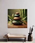 Leinwandbild Zen-Spa-Steine 