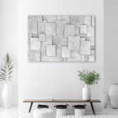 Leinwandbild, Geometrische Beton 3D Abstrakt 