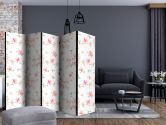 Paravent, Raumteiler freistehend, Trennwand - Fresh Magnolias II, 5-teilig - einseitig bedruckt - 225x172 cm 