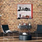 Canvas schilderij, Banksy de zweep 