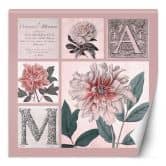 Fototapete, Shabby Chic Rosa Collage Blumen - Andrea Haase 